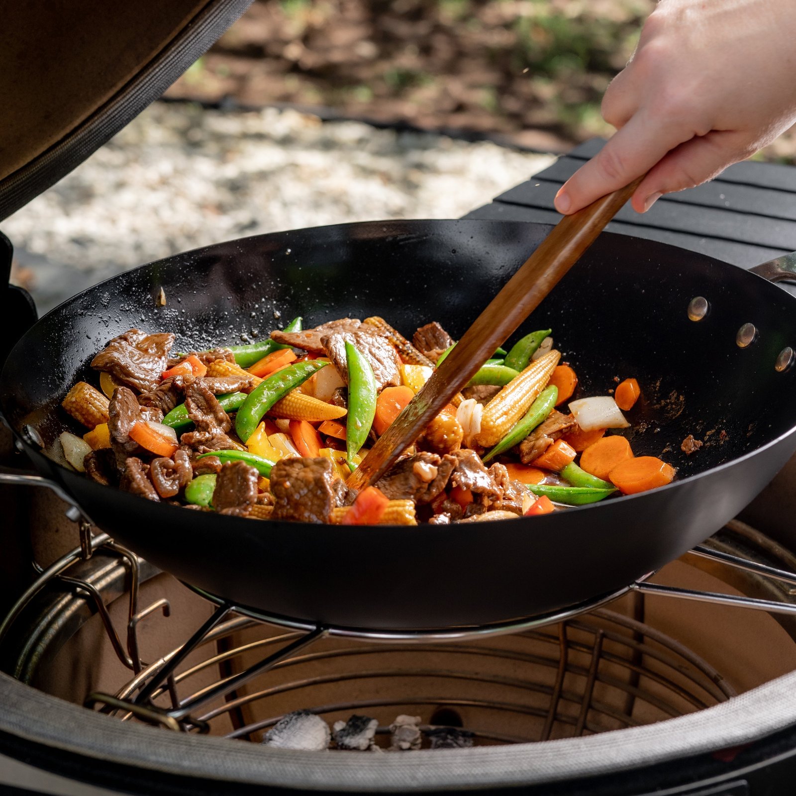 Kamado Joe Karbon Steel Carbon Steel Wok for Classic Joe & Big Joe Grills - Image 8