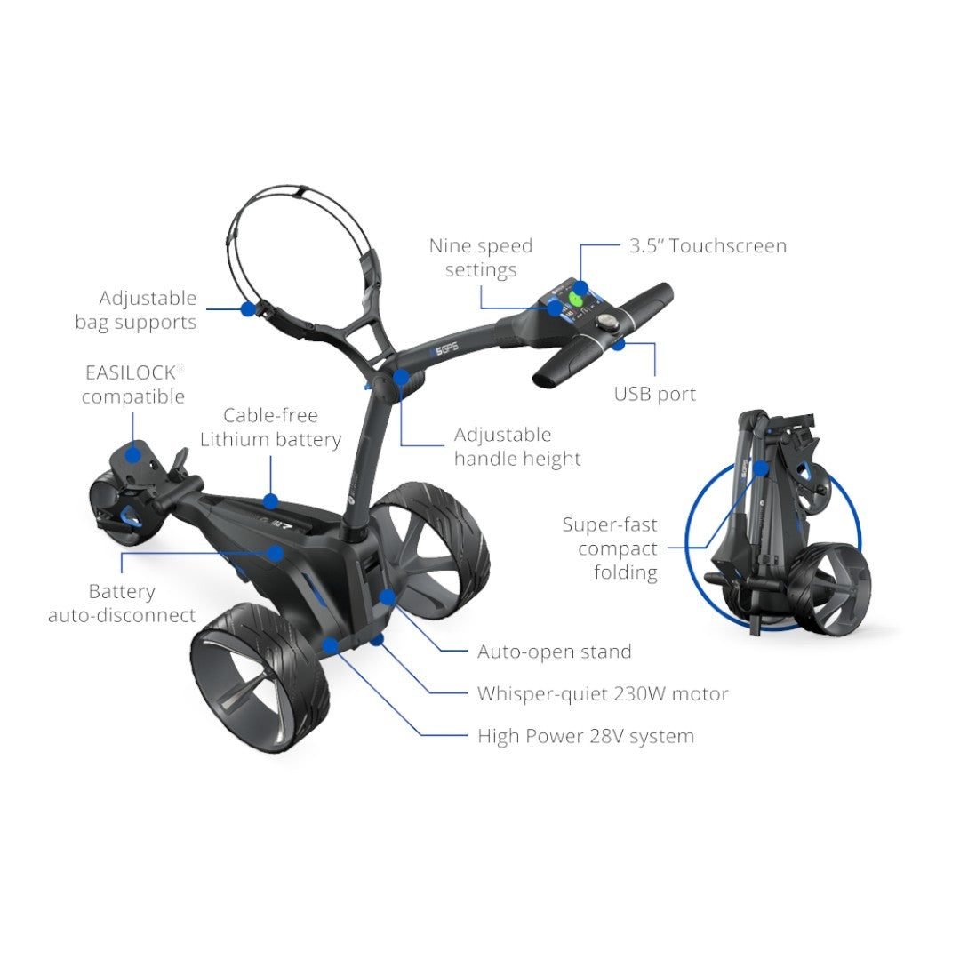 Motocaddy 2025 M5 GPS Electric Golf Trolley | 18 Hole Lithium Battery - Image 7