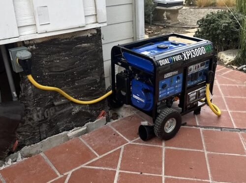 Click to view full screen DuroMax XP13000HX 13,000 Watt Portable Dual Fuel Gas Propane CO Alert Generator photo review