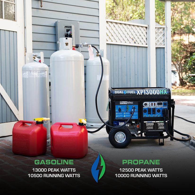 DuroMax XP13000HX 13,000 Watt Portable Dual Fuel Gas Propane CO Alert Generator - Image 11