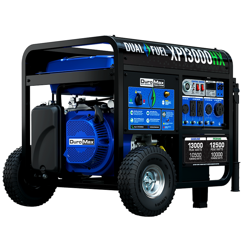 DuroMax XP13000HX 13,000 Watt Portable Dual Fuel Gas Propane CO Alert Generator