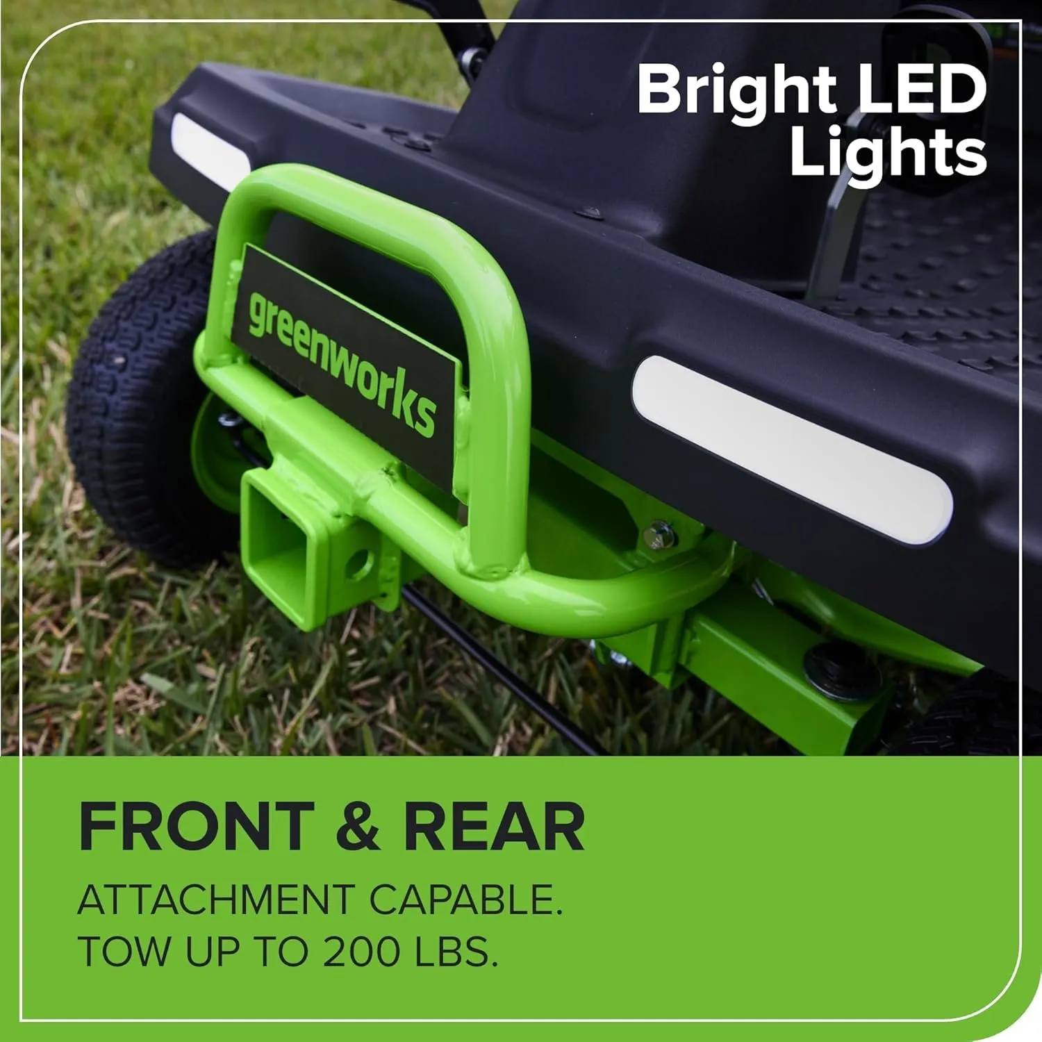 Greenworks 60V 30-Inch CrossoverT Electric Riding Lawn Tractor with (4) 8.0Ah Batteries - Image 2
